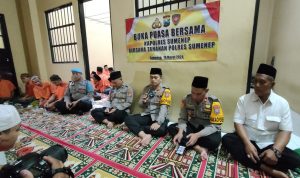 Bentuk Kepedulian, Kapolres Sumenep Buka Puasa Bersama Tahanan